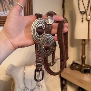 Western Leather Concho Belt
